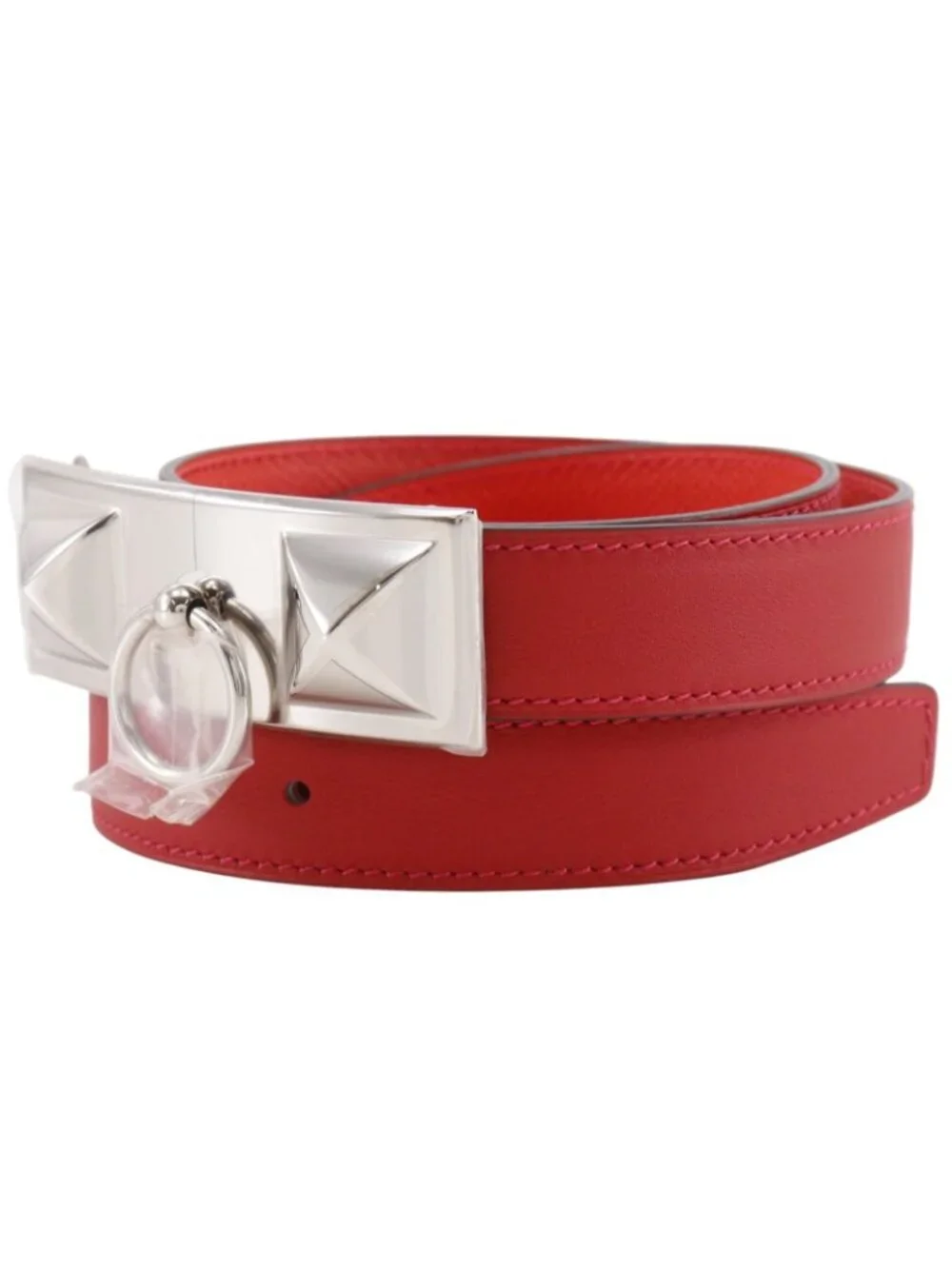 Hermes Rival Reversible Swift Veau Metal Red Belt